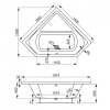 Фото акриловая ванна vagnerplast cavallo corner 140x140 см