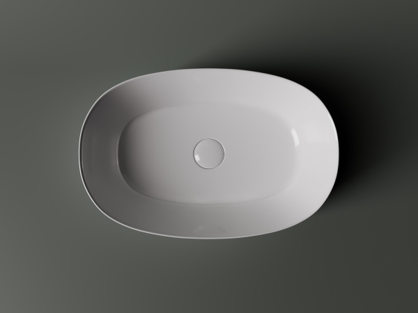 Фото раковина накладная ceramicanova element 54 см, цвет: белый cn5023