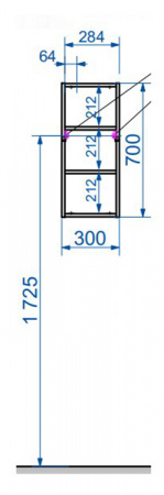 Фото подвесной шкаф эстет dallas luxe 30 см l/r фр-00001951