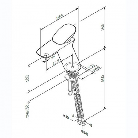 Фото смеситель для раковины am.pm spirit v 2.0 f70a02100