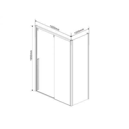 Фото душевой уголок vincea lugano 150x100 см vsr-1l1015cl-1
