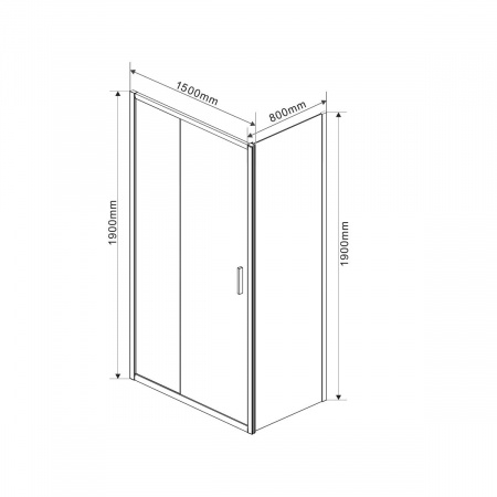 Фото душевой уголок vincea garda 150x80 см vsr-1g8015ch