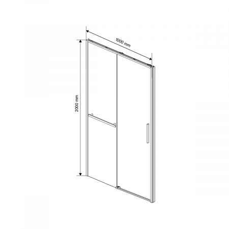 Фото душевая дверь vincea slim soft 100 см vds-1ss100clb