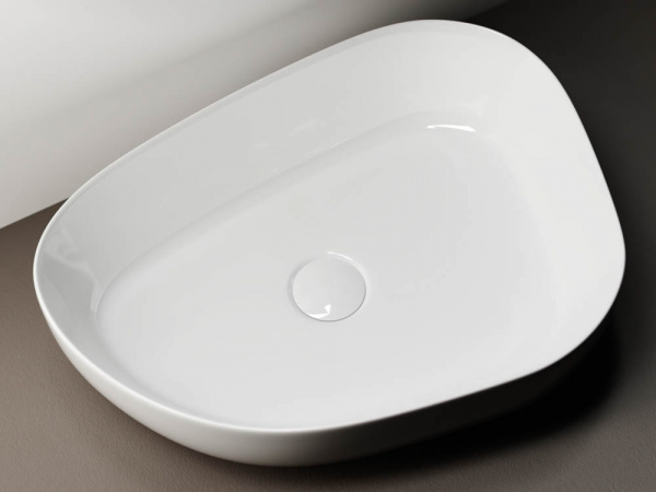 Фото раковина накладная ceramicanova element 55 см, цвет: белый cn5003