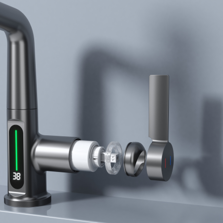 Фото смеситель для раковины black&white sd3027gm