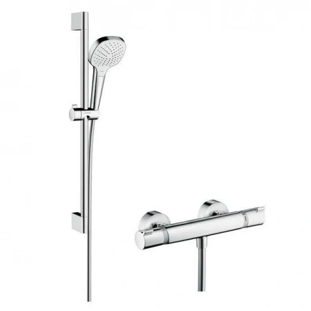 Фото термостатический смеситель для душа hansgrohe croma select e 27013400