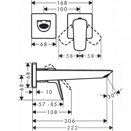 Фото смеситель для раковины hansgrohe logis fine 71256000