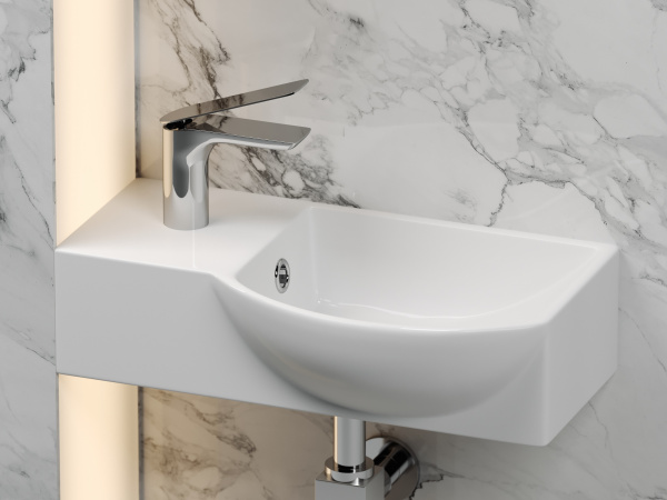 Фото раковина подвесная ceramicanova element 40 см, цвет: белый cn6039r