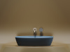 Фото раковина накладная ceramicanova element 60 см, цвет: голубой cn6049ml