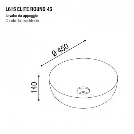 Фото раковина накладная aet elite round 45 см, цвет: зеленый матовый l615t0r0v0143