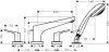 Фото смеситель на борт ванны hansgrohe focus 31936000