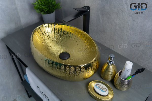 Фото раковина накладная gid 9030g 48 см