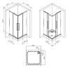 Фото душевое ограждение am.pm func 90x90 см w84g-403-9090-mt