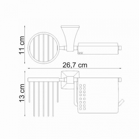 Фото держатель для туалетной бумаги и освежителя wasserkraft wern k-2559