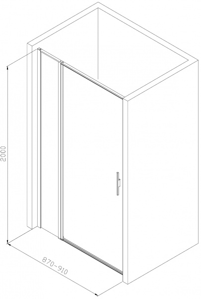 Фото душевая дверь allen brau priority 90 3.31001.00g