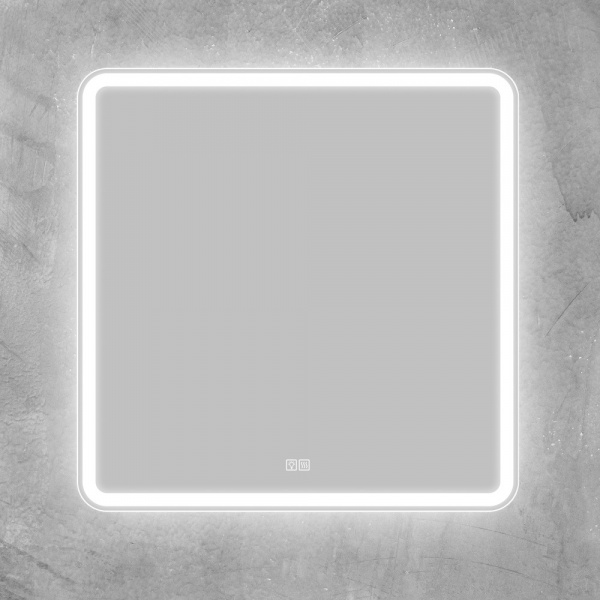 Фото зеркало с подсветкой belbagno marino 80 см spc-mar-800-800-led-tch-warm