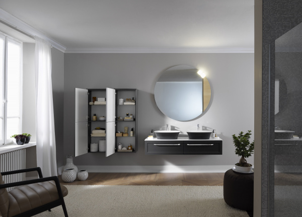 Фото тумба под раковину kolpa-san blanche 150 см, цвет: антрацит ob 150ant