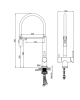 Фото смеситель для кухни с гибким изливом altrobagno flusso 050203 gm