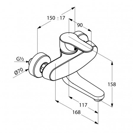 Фото смеситель для кухни kludi objekta 328810575