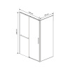 Фото душевое ограждение vincea slim soft 80x140 см  vsr-1ss8014clb