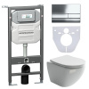 Унитаз с инсталляцией Сет 4 в 1 Ceramicanova CN4002_1002CH_1000