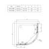 Фото душевое ограждение vincea alpha 80x80 см  vsq-3al800cl