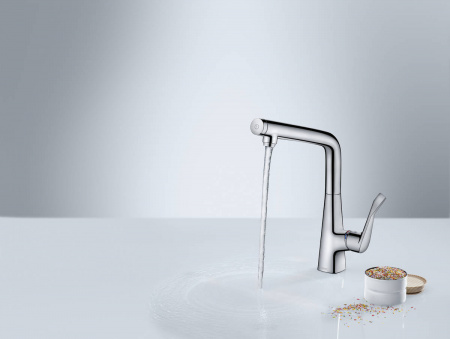 Фото смеситель для кухни hansgrohe metris select 14883800