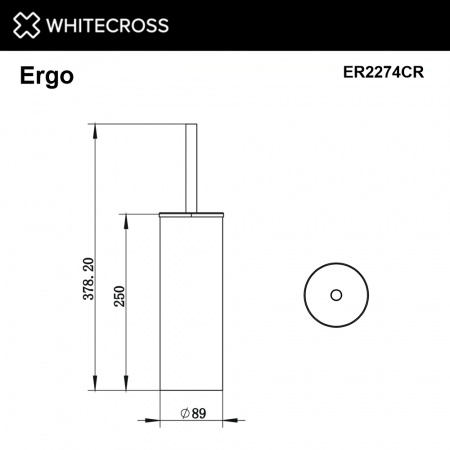 Фото ершик напольный whitecross ergo er2274cr, цвет: хром