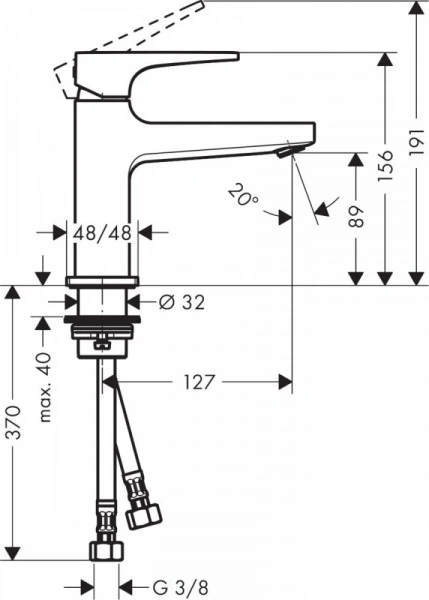 Фото смеситель для раковины hansgrohe metropol 32500670