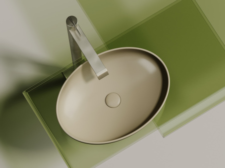 Фото раковина накладная ceramicanova element 50.2 см, цвет: капучино cn6056mc
