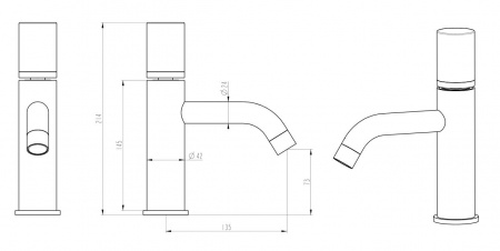 Фото смеситель для раковины boheme stick 121-crcr.2