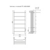 Фото электрический полотенцесушитель azario verona 40x80 см цвет: черный az04848pb