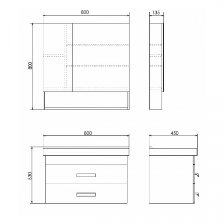Фото тумба с раковиной comforty никосия 80 см 00-00008856