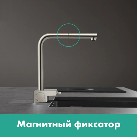 Фото смеситель для кухонной мойки hansgrohe aquno select 73830000