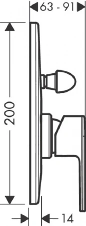Фото смеситель для ванны hansgrohe vernis shape 71458670