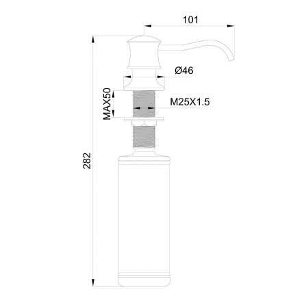 Фото дозатор для мыла wonzon & woghand цвет: белый ww-88sd03-mw