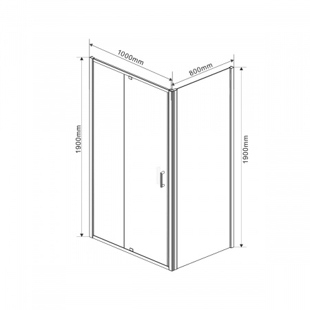 Фото душевой уголок vincea intra 100x80 см vsr-1i901080ch
