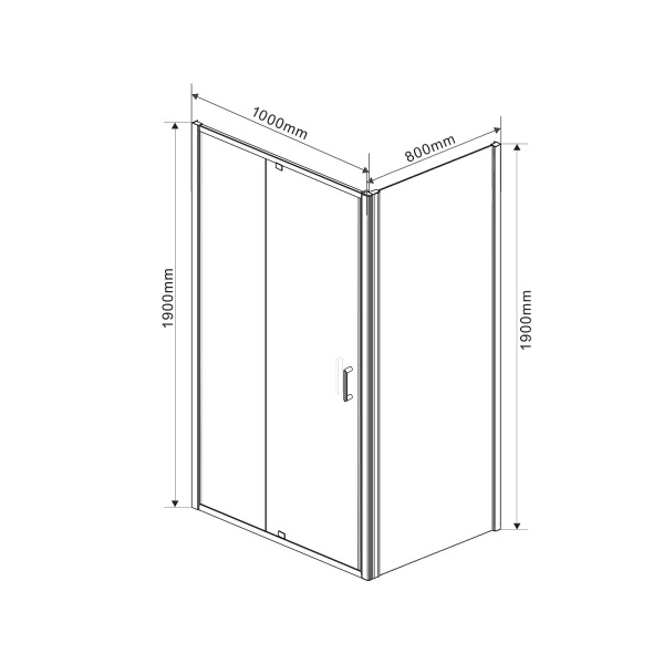 Фото душевой уголок vincea intra 90x80 см vsr-1i901080cl