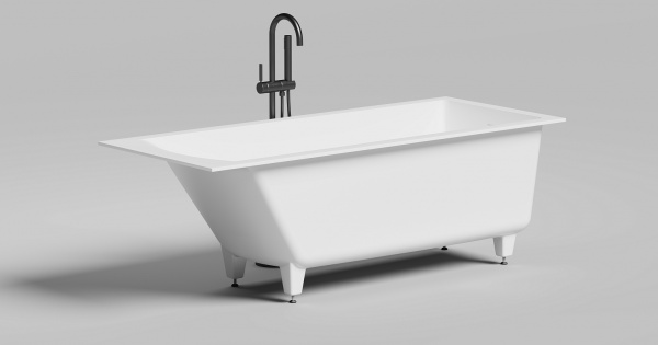 Фото ванна из искусственного камня salini cascata 170x70 см 104413g глянцевая