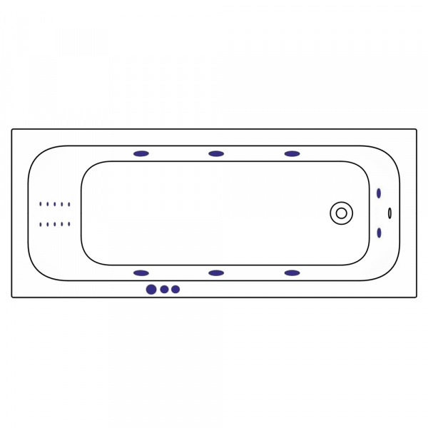 Фото акриловая ванна whitecross vibe 170x70 см smart nano 0105.170070.100.smartnano.cr