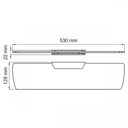 Фото полка стеклянная wasserkraft glan k-5124