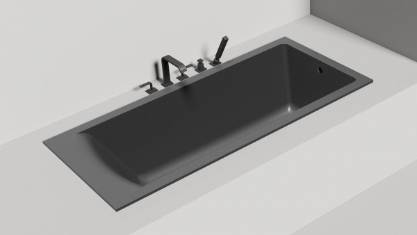 Фото ванна из искусственного камня salini cascata kit 170x75 см 104313g глянцевая