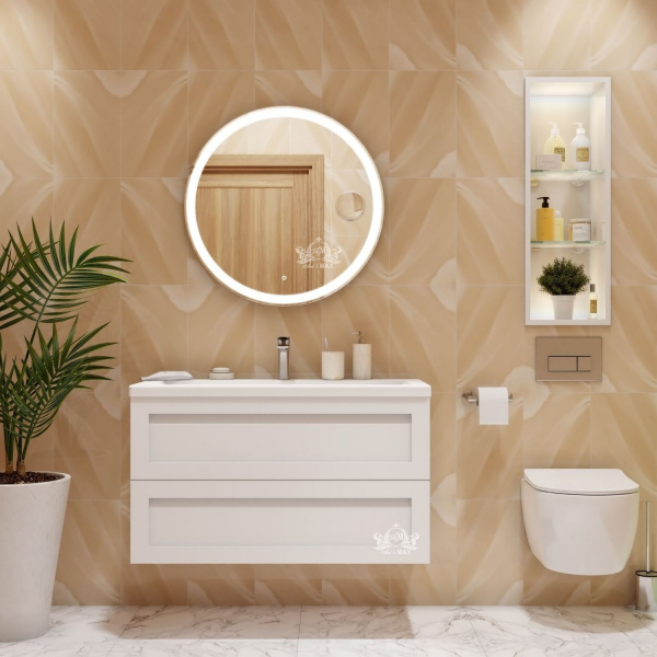 Фото тумба под раковину art&max platino 100 см am-platino-1000-2c-so-bl