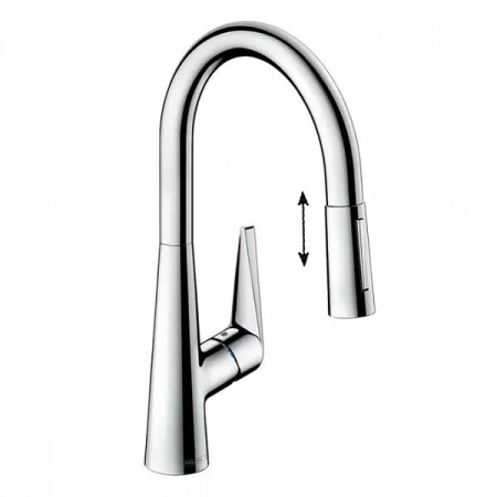 Фото смеситель для кухонной мойки hansgrohe talis 73851000