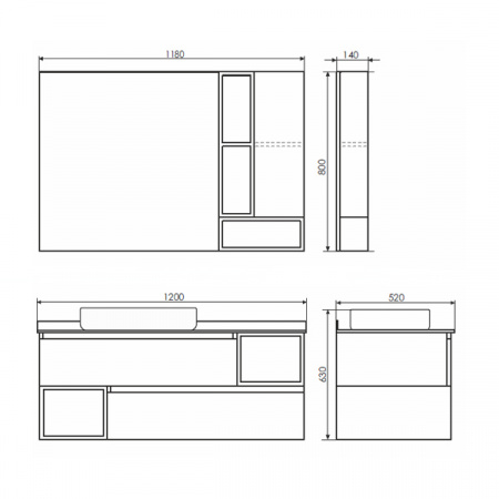 Фото тумба с раковиной comforty прага 120 см 00-00014834