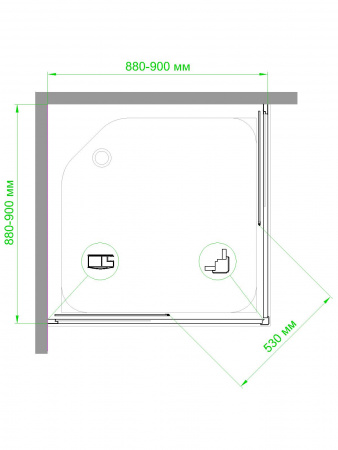 Фото душевое ограждение royal bath hpd rb90hpd-c-ch 90x90 см