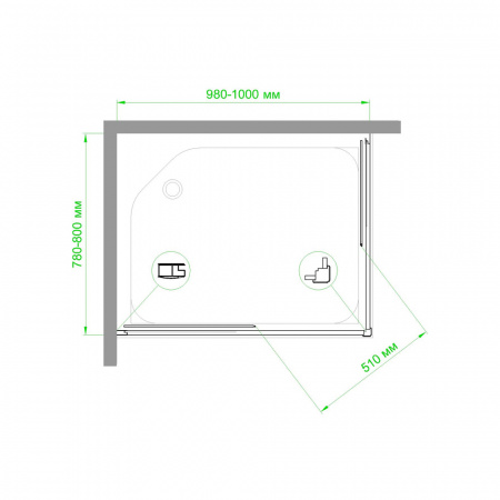Фото душевое ограждение royal bath hpd rb8100hpd-t-ch 100x80 см