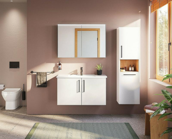 Фото зеркальный шкаф vitra core 100 см 66912