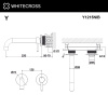 Фото встраиваемый смеситель для раковины whitecross y y1215nib, цвет: никель брашированный
