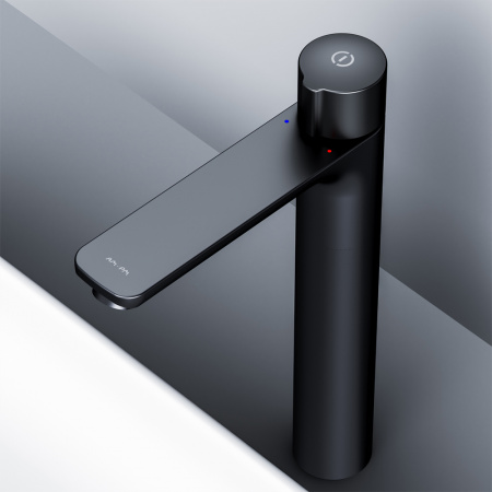 Фото смеситель для раковины am.pm x-joy black edition f85a92522